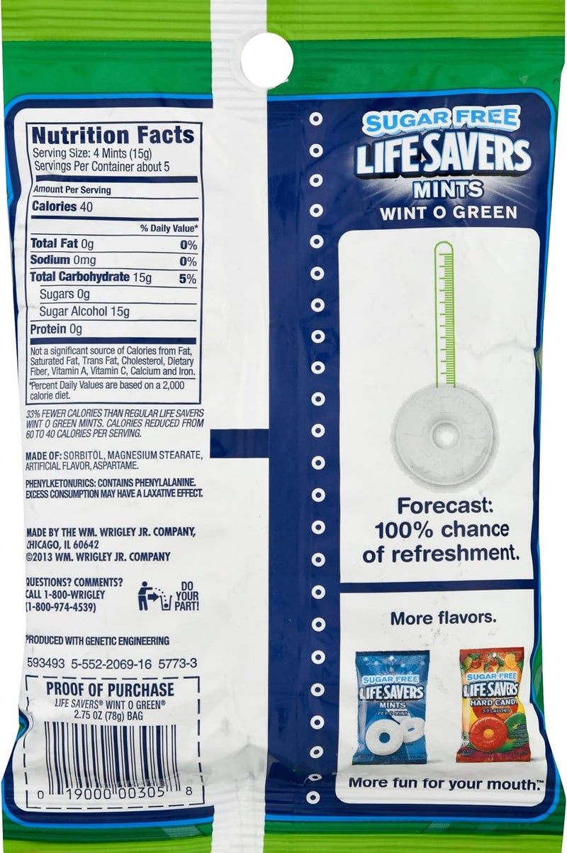 Life Savers Sugar Free Wint-O-Green Mints - Image 2